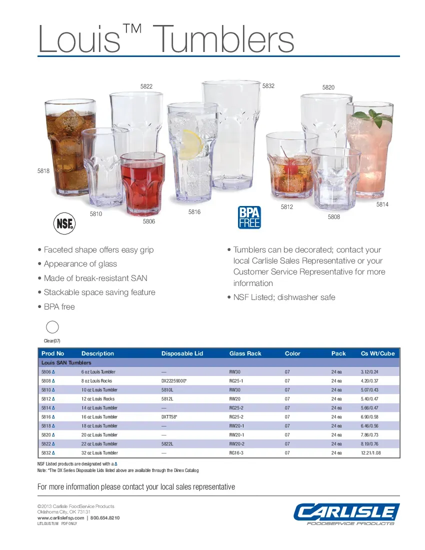 carlisle-581607-tumbler-plastic-16-oz-clear-san-plastic-specsheet-260830gwn8e5.pdf